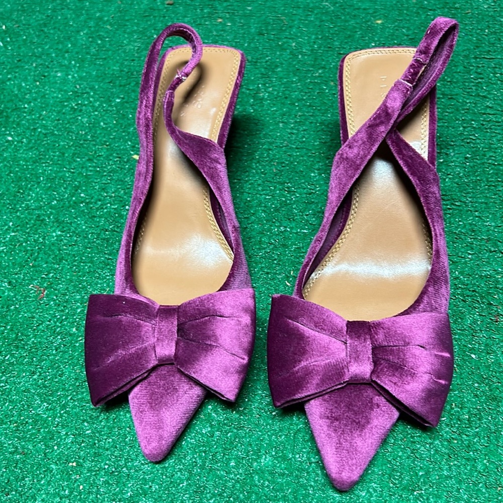 ASOS Women’s purple bow heels size 7! Velvet